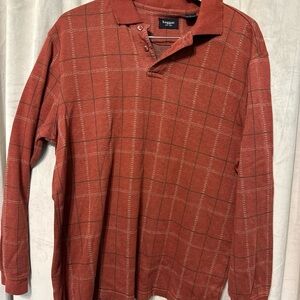 Haggar Men's Red Plaid Shirt